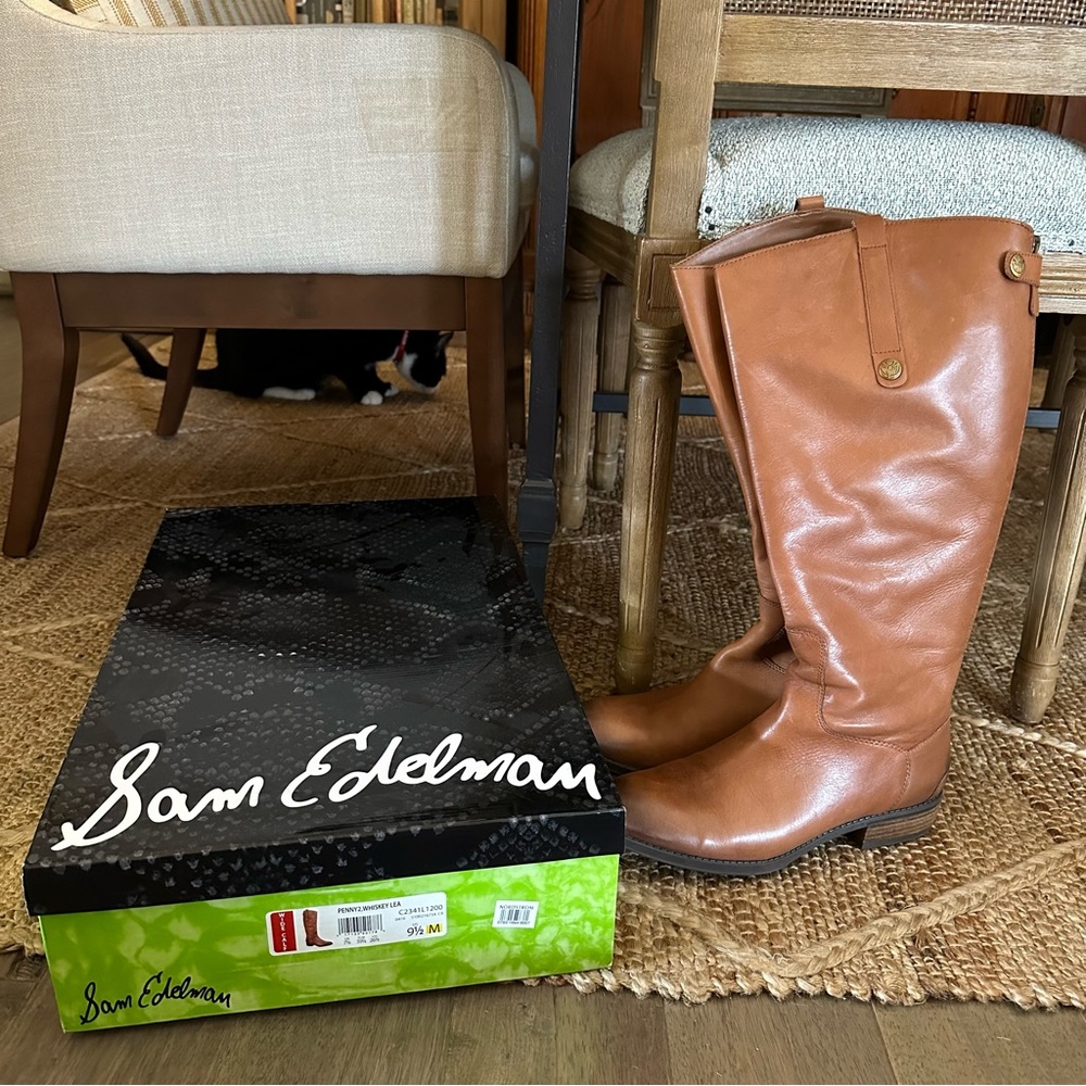Sam Edelman Penny 2 Boots Brown / Whiskey Size 9.5 Wide / Athletic Calf